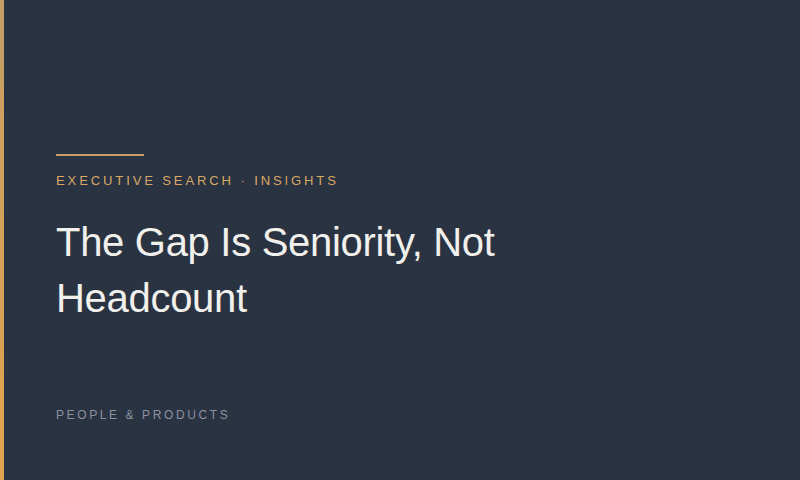 The Gap Is Seniority, Not Headcount