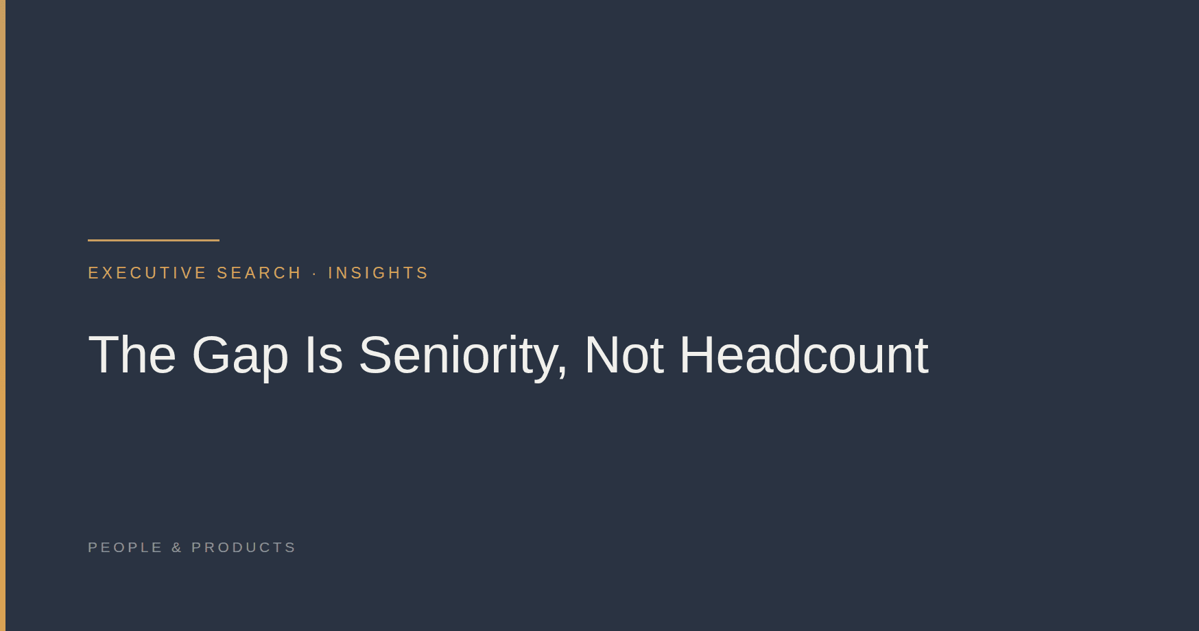 The Gap Is Seniority, Not Headcount